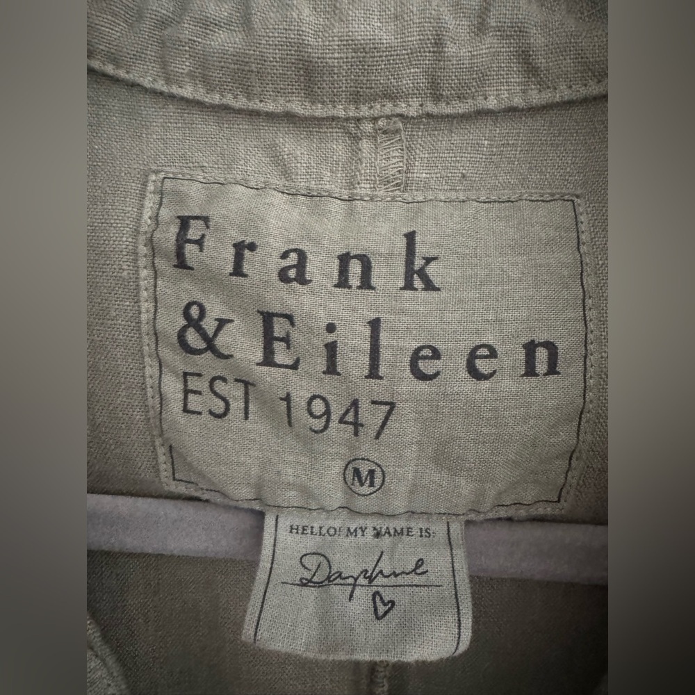 Frank & Eileen DAPHNE Linen Sleeveless Dress in Olive - Picture 6 of 6